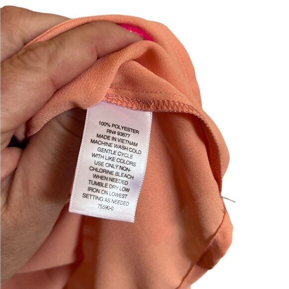 NWT Worthington Womens Blouse Peach Size PL - Picture 4 of 5